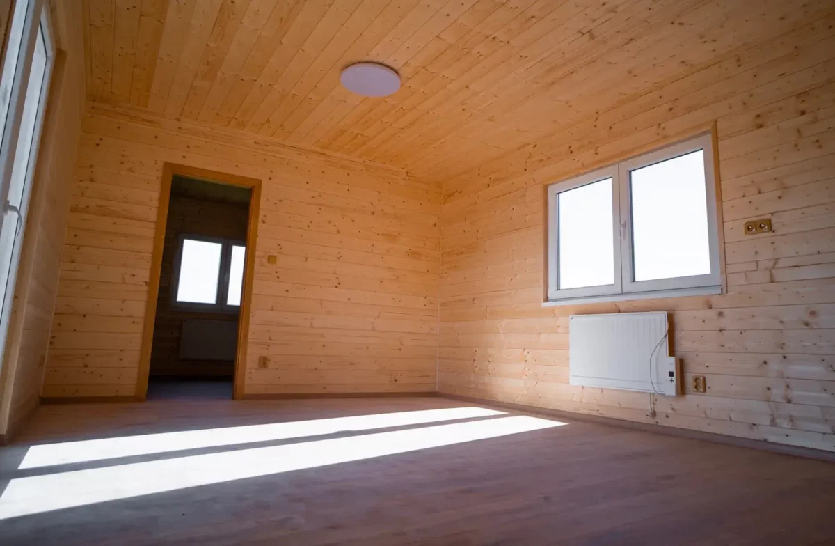 Interiér dřevěného mobilního domu ABODES