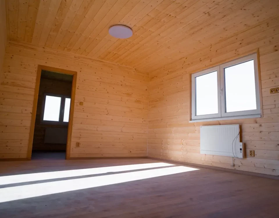 Interiér dřevěného mobilního domu ABODES