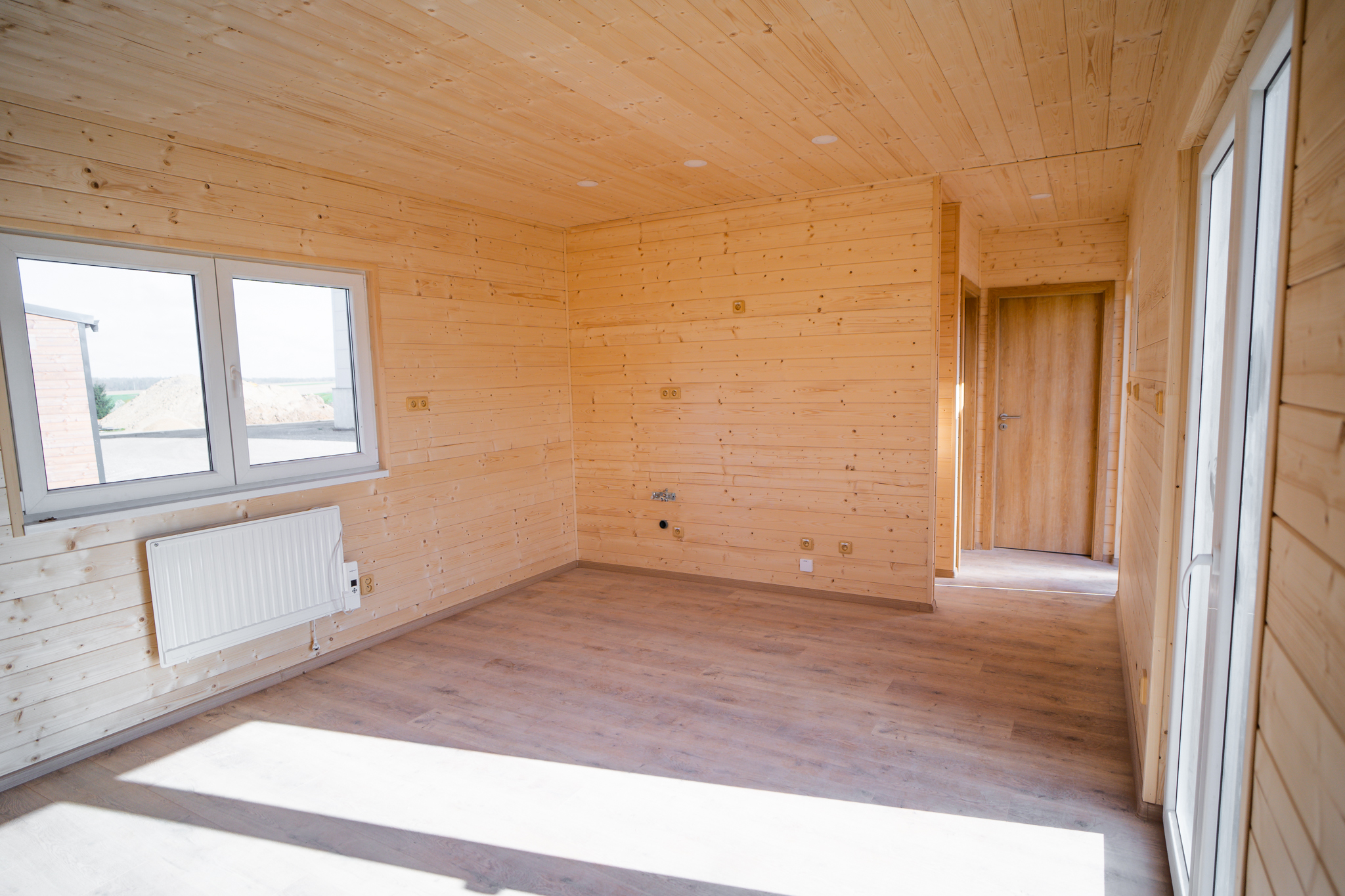 Interiér dřevěného mobilního domu ABODES